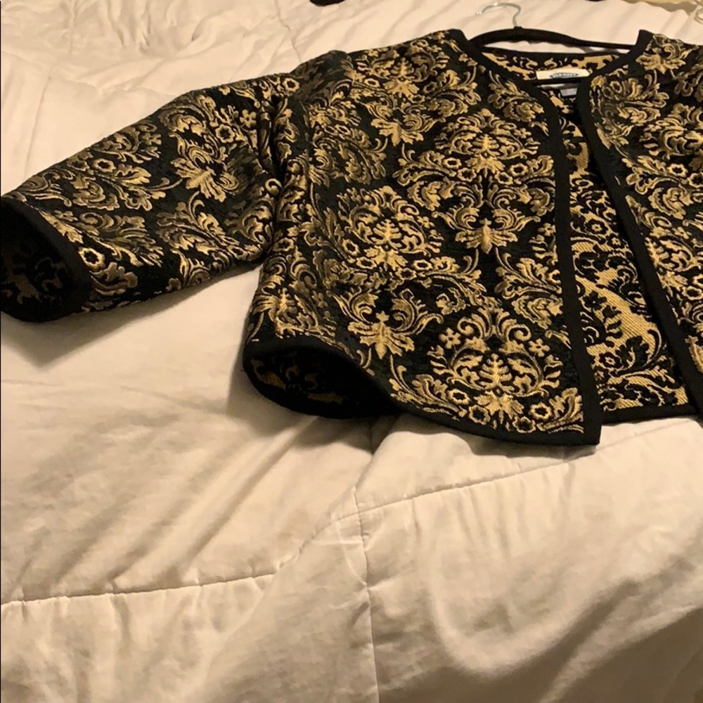 Plus Size Gold and Black Jacket